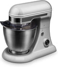 4.8QT Stand Mixer, 12-Speed Electric Kitchen Mixer with Tilt-Head, Stainless Steel Bowl, Egg Whisk, Dough Hook & Beater – Lightweight, Compact for Small Kitchens,Light Gray