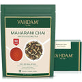 VAHDAM Maharani Chai Oolong Tea (50 Cups) | 100% NATURAL SPICES | Masala Chai Tea Loose Leaf | Cardamom, Cinnamon, Clove, Black Pepper | Spiced Chai Tea | Brew Hot or Iced | 100gm