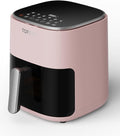 Air Fryer 12-in-1, 5.5-Qt Compact for 2-4 people, Little to No Oil, Nonstick Dishwasher Safe Frying Baskets, Pink