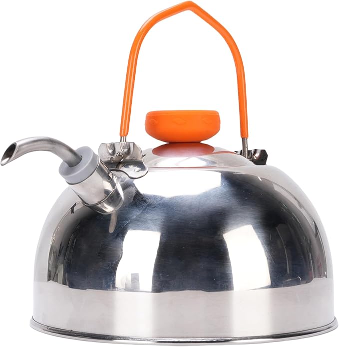 0.8L Camping Kettle with Thermometer, Lightweight Teapot Outdoor Camping Coffee Pot Tea Kettle for Boiling Water, Portable Camp Tea Pot Cookware for Hiking Backpacking Kitchen