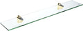 Spancraft Glass H-6x36-Brass Heron Glass Shelf, Brass, 6" x 36"