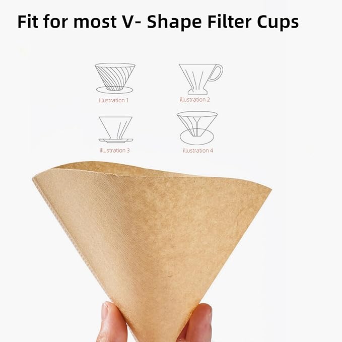 100Count Coffee Filters 1-4 Cups, Disposable Coffee Filters #4,Natural Filters Paper Used for Pour Over and Drip Coffee Maker (coffee filters #1-4 cup, 100, Count)