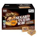 Sugar Raw/Raw Natural Cane Brown Sugar Turbinado, 500 Count, Pack of 1, Natural Sweetener for Drinks and Baking Packets for Home, Office, Coffee, Bar, Gift,Restaurants, & Coffee Stations