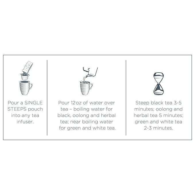 Tea Forte Single Steeps Loose Leaf Tea Sampler, Assorted Variety Tea Box, 15 Single Serve Pouches (Herbal Retreat)