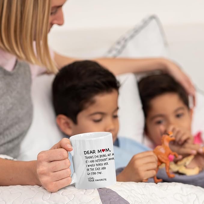 Veracco Funny Birthday Mother's Day Gift Dear Mom Thanks For Being My Mom Mothers Day Gifts Mommy Best Mom Ever Mug