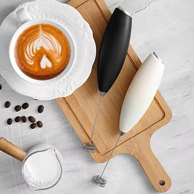 Coffee Foam Maker, Automatic Milk Frother, Handheld Wand, Drink Mixer, Stirrer, Battery-Operated, Lattes, Cappuccinos, Frothy Milk, Easy to Use, Kitchen Essential, Espresso, Milk Frother Wand