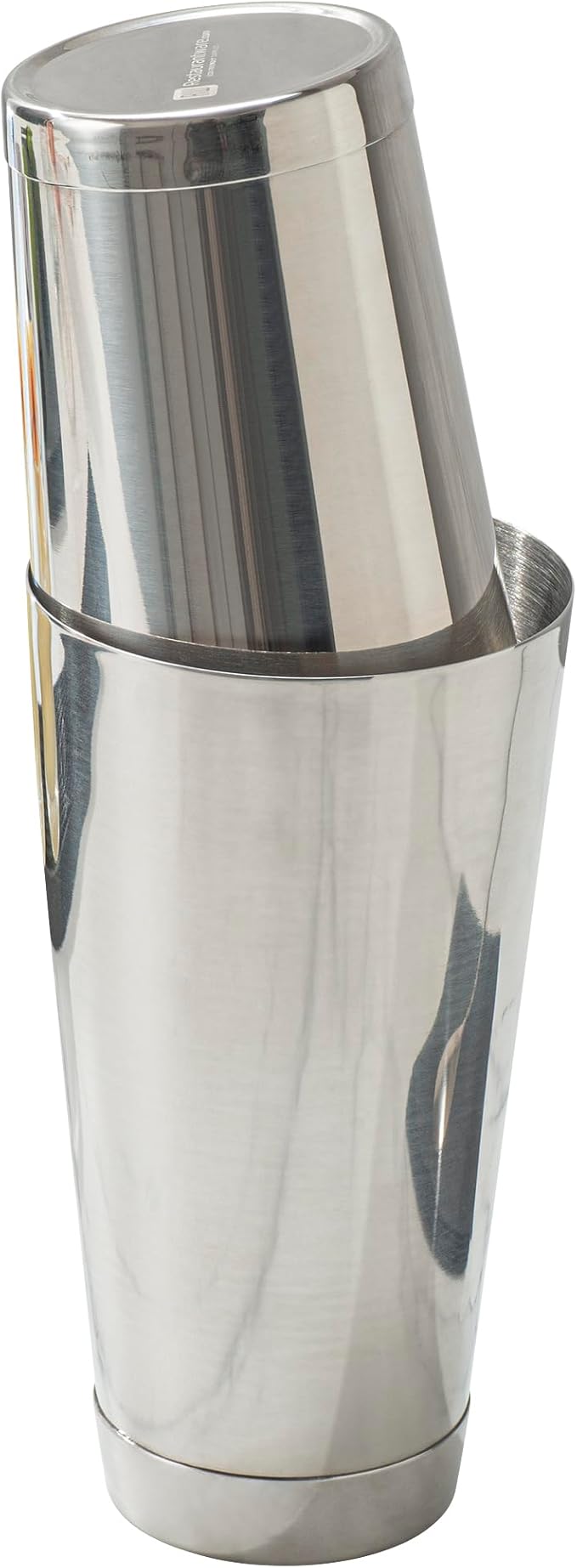 Restaurantware Bar Lux 24 Ounce Boston Shaker 1 Metal Cocktail Shaker - Weighted Bottom No Leak Stainless Steel Martini Drink Mixer Essential Bar Tool For Home Use Or Bartenders