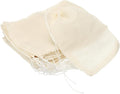 uxcell 20 Pcs Spice Bags for Cooking, 5x3 in Reusable Empty Tea Bags Muslin Strainer Cotton Cheese Cloth for Loose Leaf Tea Sachet Straining Soups Herbs, Beige