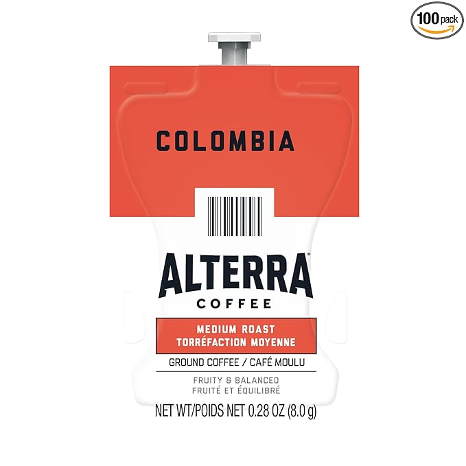 Flavia Alterra Colombia Coffee Freshpacks works only with Flavia Brewers, Medium Roast (Case of 100)