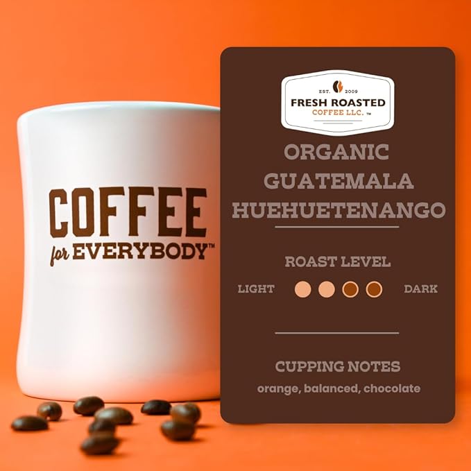 Fresh Roasted Coffee, Organic Guatemala | Single Origin, USDA Organic, Mold & Myco 3rd Party Tested, Kosher | Medium Roast 2 lb (32 oz) Whole Bean