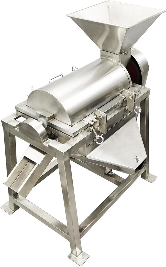 220V 2200W Fruit and Vegetable Crushing and Beating Machine Stainless Steel Commercial Spiral Fruit and Vegetable Beater 0.5T/H 3mm Sieve 3PH