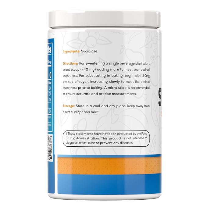 HR Supplements Sucralose Powder | 500 Grams | Zero Calorie Sweetener & Keto Sugar Substitute