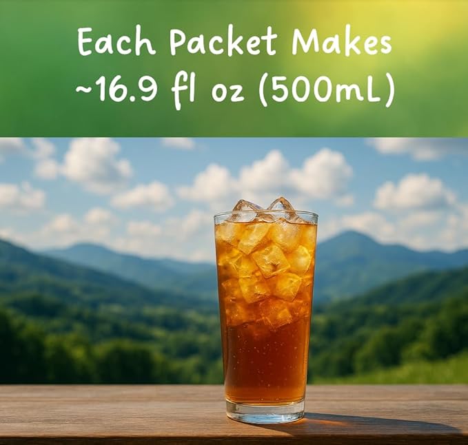BioSweet Iced Tea Mixes - Lemon Flavor | Zero Calorie Mix from Real Black Tea | Naturally Sweetened & Flavored | Non GMO, Gluten Free, Vegan (16 single-serve packets)