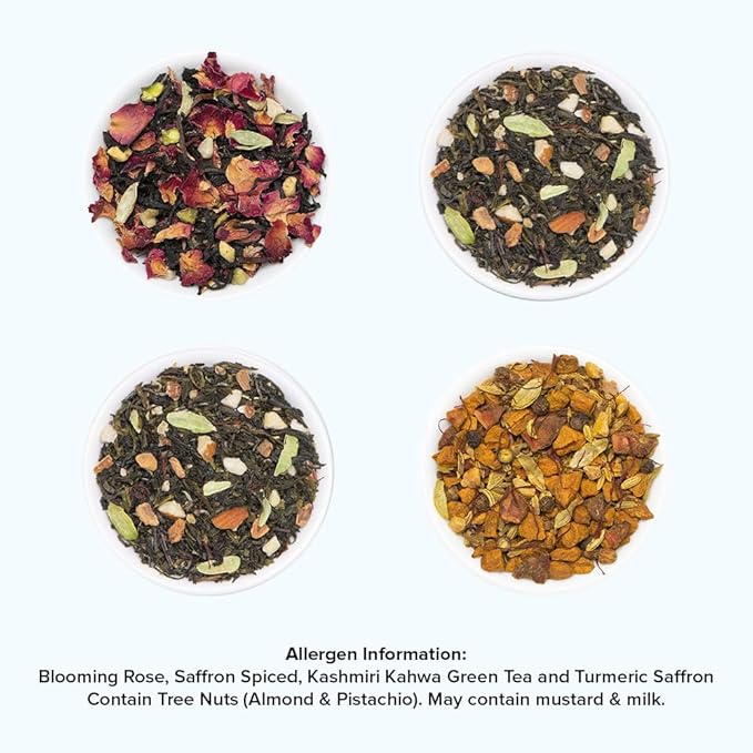 VAHDAM, Limited Edition Christmas Tea Gift Set | 24 Unique Loose Leaf Tea - Folding Holiday Gift Box | Christmas Presents For Women, Men and Adults