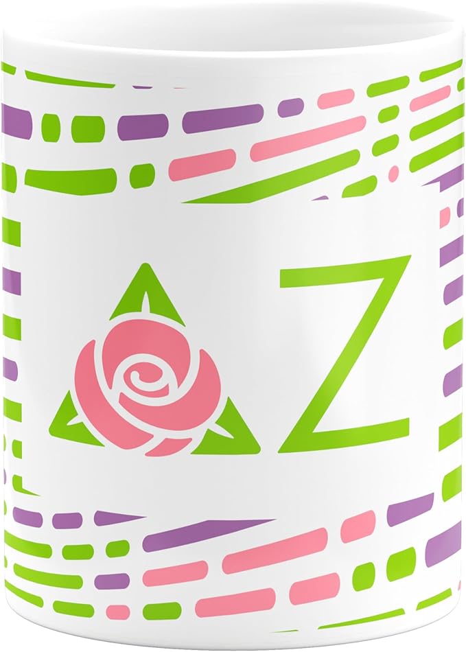 Delta Zeta Ceramic Coffee Mug 11 OZ Tea Cup (Delta Zeta # 10)