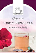 TBT - Totally Bold Tea - Organic Hibiscus Spice Tea - Caffeine-free - 30 pyramid whole leaf bags.