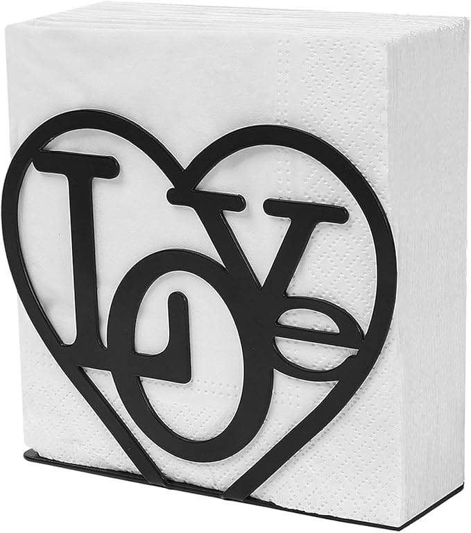 Napkin Holder for Table, Metal Napkin Holders for Kitchen Dining Farmhouse Cocktail Picnic Bar Rustic, Modern Napkins Holder for All Dining Room Decors (Letter), Christmas Decoration Gifts