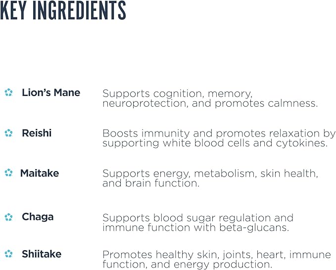 Revive MD Mushroom Powder, Chocolate - Mushroom Supplement Supports Focus, Cognitive, Immune & Brain Health with a Blend of Lion's Mane, Reishi, Chaga, Shiitake & Maitake - Gluten-Free (30 Servings)