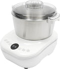 5L Electric Dough Maker with Ferment Function, 304 Stainless Steel Dough Mixer Machine with Digital Timer, Large Capacity Household Flour Kneading Machine for Pizza Bread Baking (White)