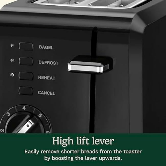 Cuisinart CPT-122BK 2-Slice Compact Plastic Toaster, Black