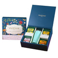 VAHDAM Assorted Tea Gift Set with Cruise Tumbler (4 Variety, 60 tea Bags) | Ecofriendly Tea Bags | Christmas Tea Gifts for Women & Men