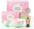 Matcha Whisk Set – Japanese Tea Ceremony Kit with Ceramic Bowl, Purple Bamboo Whisk (Chasen), Holder, Sifter & Scoop – Complete Matcha Kit, Women Gifts for Tea Lovers
