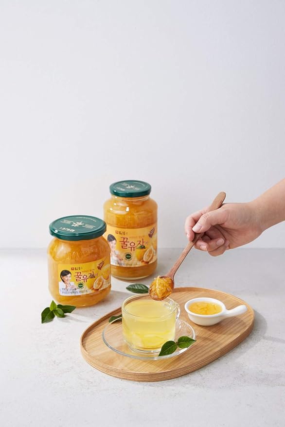 Damtuh Honey Citron Tea & Honey Ginger Tea Bundle Pack 1000g - 2.20lb x 2 Bottle