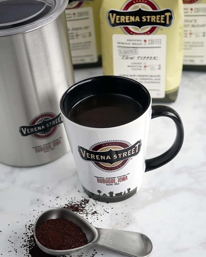 Verena Street 12 Ounce Flavored Ground Coffee, Cow Tipper, Medium Roast, Rainforest Alliance Certified Arabica Coffee