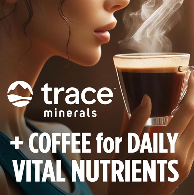 VitaCup Mineral Coffee with Trace Minerals, Hydrate, Replenish & Restore w/All Natural Sea Minerals, Electrolytes, Organic Coffee, Single Origin, Medium Dark Roast, Ground Coffee, 4 Bags 10oz Each