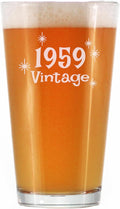 Vintage 1959 Pint Glass for Beer - 66th Birthday Gifts for Men or Women Turning 66 - Fun Bday Party Decor - 16 oz