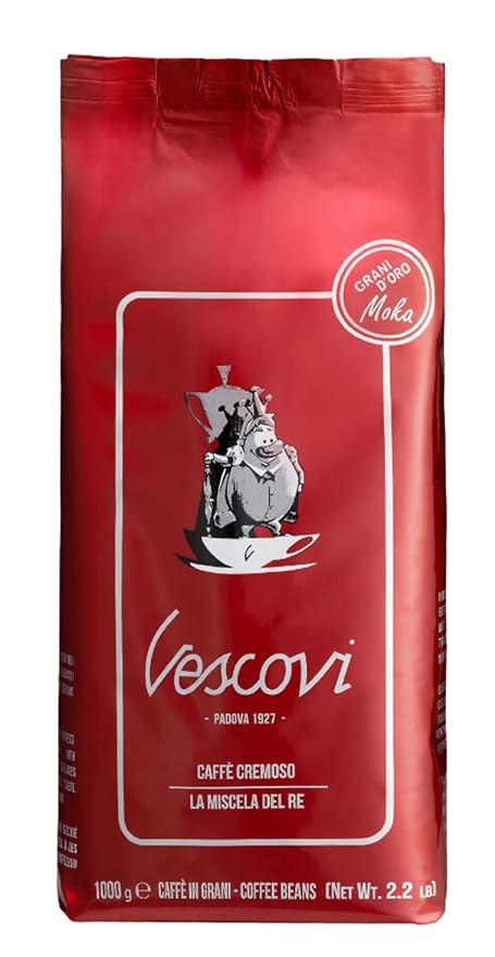 V Vescovi Cremoso Coffee Beans – Premium Italian Espresso Beans – Medium Roast – 2.2 lb – 1 kg