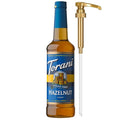 Torani Sugar Free Coffee Syrup, Hazelnut Syrup for Drinks, Zero Calorie, Pump Included, 25.4 Fl Oz