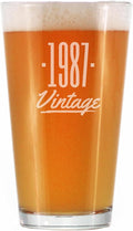 Vintage 1987 Pint Glass for Beer - 38th Birthday Gifts for Men or Women Turning 38 - Fun Bday Party Decor - 16 oz