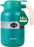 68 Oz Thermal Coffee Carafe, Stainless Steel Insulated Vacuum Coffee Carafes For Keeping Hot, 2 Liter Beverage Dispenser (Green)