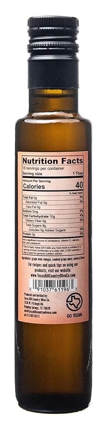 Strawberry Balsamic Vinegar - Gourmet Barrel Aged Infused Balsamic Vinegar - Great for Dressing Dipping Glazing - No Artificial Flavors or Added Sugar - Made in Texas (8.5 oz, 2 Pack)