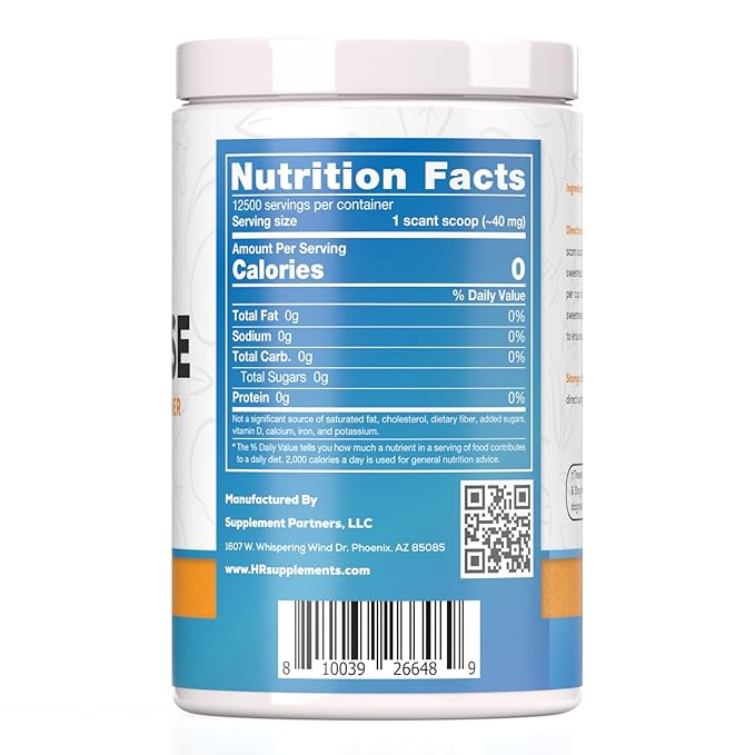 HR Supplements Sucralose Powder | 500 Grams | Zero Calorie Sweetener & Keto Sugar Substitute