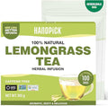 HANDPICK, Lemongrass Tea Bags (100 Count) Non-GMO, Caffeine Free - Quality Lemongrass Herbal Tea- Eco-conscious Round Tea Bags | Brew Hot or Iced Tea