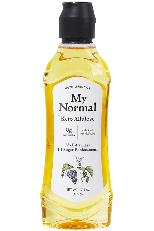 My Normal Keto Allulose 17.1 fl oz + Keto Allulose 16 oz w/Allulose, Monk Fruit and Stevia Blend | Zero Calorie Sweetener, 1:1 Sugar Substitute, Gluten Free, No Erythritol & Glycemic Impact, Zero Cal