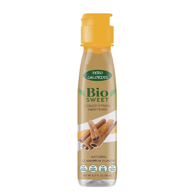 BioSweet Stevia Drops - Cinnamon Flavor | Zero Calorie Liquid Sweetener | Non GMO, Keto & Diabetic Friendly, Gluten Free, Vegan | Nothing Artificial | 3,000 drops (5.07 Fl Oz)