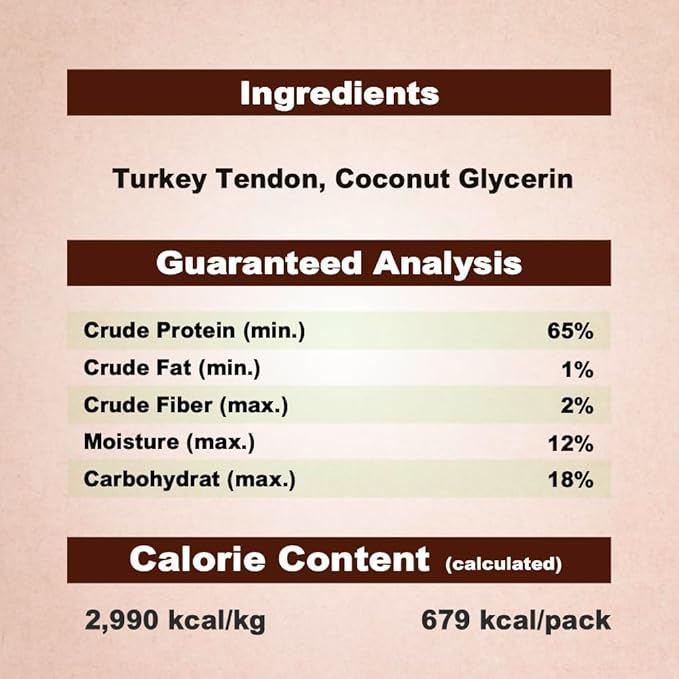 A Freschi srl Turkey Tendons for Dogs, Long-Lasting, Hypoallergenic Rawhide Alternative, Human Grade, Healthy Puppy Chews, Natural Dog Treats for Small Dogs, Ring (S), 8oz Pack