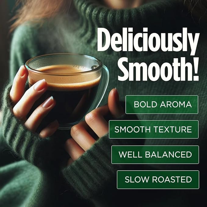 VitaCup Perfect Low Acid Coffee Ground, USDA Organic & Fair Trade, Mycotoxin Free, Dark Roast Guatemala Single Origin, Clean & Pure, 20 ounces, 52 Servings