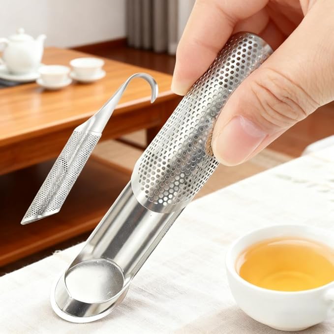 Stainless steel tea drinkers, 304 grade loose leaf tea filters with brackets, suitable for fine pore tea balls in cups, cups, and pots, perfect for tea, spices, and cold brewing