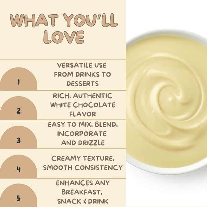 Alma Gourmet White Chocolate Topping Sauce Imported From Italy - Sweet Creamy White Chocolate Topping Ideal For Ice Cream, Waffles, Pancakes, Crepes, Pastries, Cakes, Overnight Oats, Drinks & Lattes - Convenient Squeeze Bottle - 17.6oz (500g) - Pack of 3
