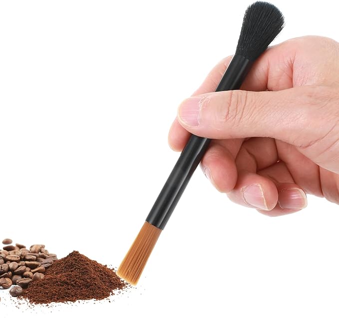 2Pcs Coffee Grinder Cleaner Brush - Dual Head Coffee Machine Grinder Cleaning & Dusting Brush, Barista Tools for Espresso Home Kitchen Use