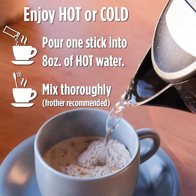 Maud's Spiced Chai Tea Latte Instant Packets, 16 ct, 100% Gourmet Blended Tea Leaves, Instant Hot or Iced Chai Tea Latte - Just add water