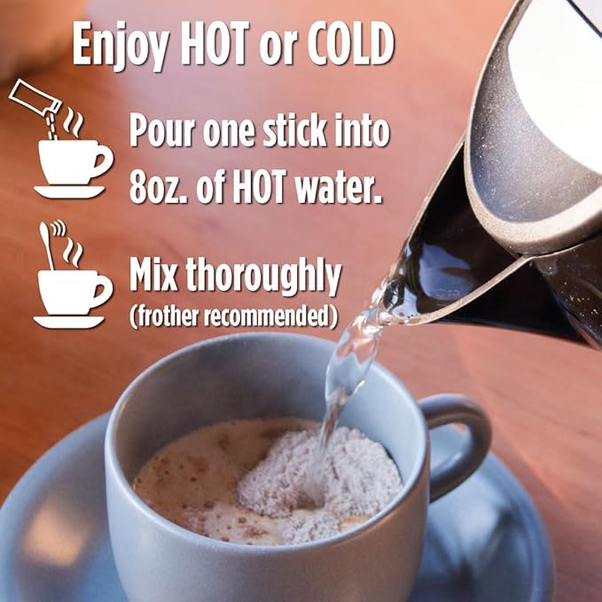 Maud's Raspberry Chocolate Flavored Instant Coffee, 52 ct, 100% Arabica Coffee, Medium Roast, Instant Hot or Iced Coffee - Just add water