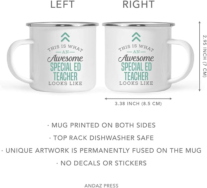 Andaz Press 11oz. Stainless Steel Campfire Coffee Mug Gift, This is What an Awesome Special Ed Teacher Looks Like, 1-Pack, Birthday Gift Ideas Coworker Him Her, Includes Gift Box