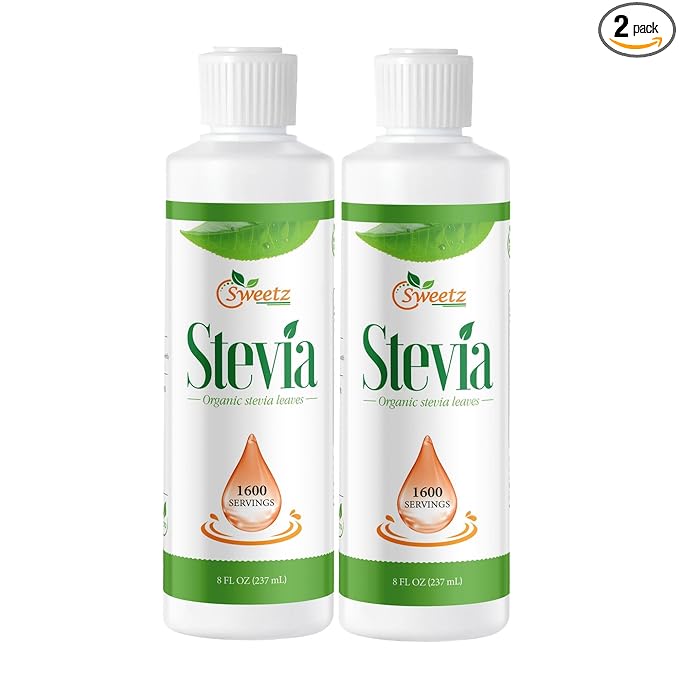 Liquid Stevia – Sweet Drops –Made from Reb-D Rich Organic Extract –Concentrated Liquid Stevia Sweetener for Drinks, Food, & Pastries, No Calories, & Carb – 8 Fl Oz (2 pack)