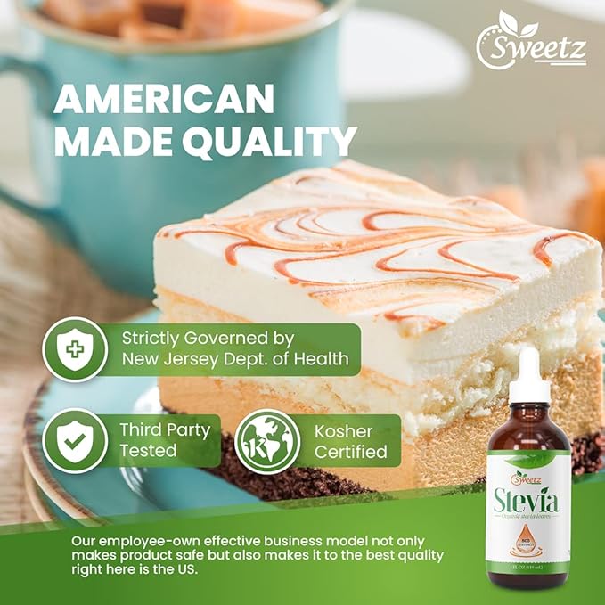 Liquid Stevia –Stevia Sweet Drops – Made from Reb-D Rich Organic Extract – Concentrated Liquid Sweetener for Drinks, Food, and Pastries, No Calories, and No Carbs – 16 FL OZ (3200 Servings)