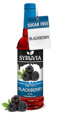Syruvia Sugar-Free Blackberry Syrup, Flavored Syrup for Drinks, Cocktails, Lemonades, Iced Teas, and Desserts – 25.4 fl oz